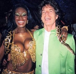 Belly dancer and Mick Jagger